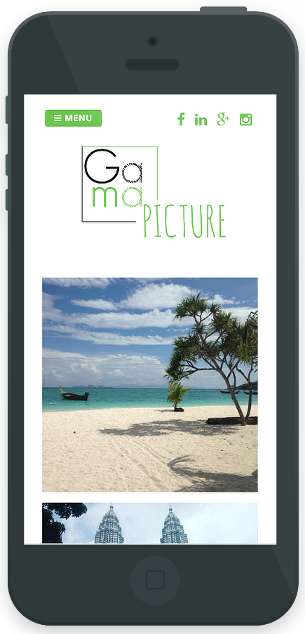 projeto Gama Pictures - Wordpress - móvil