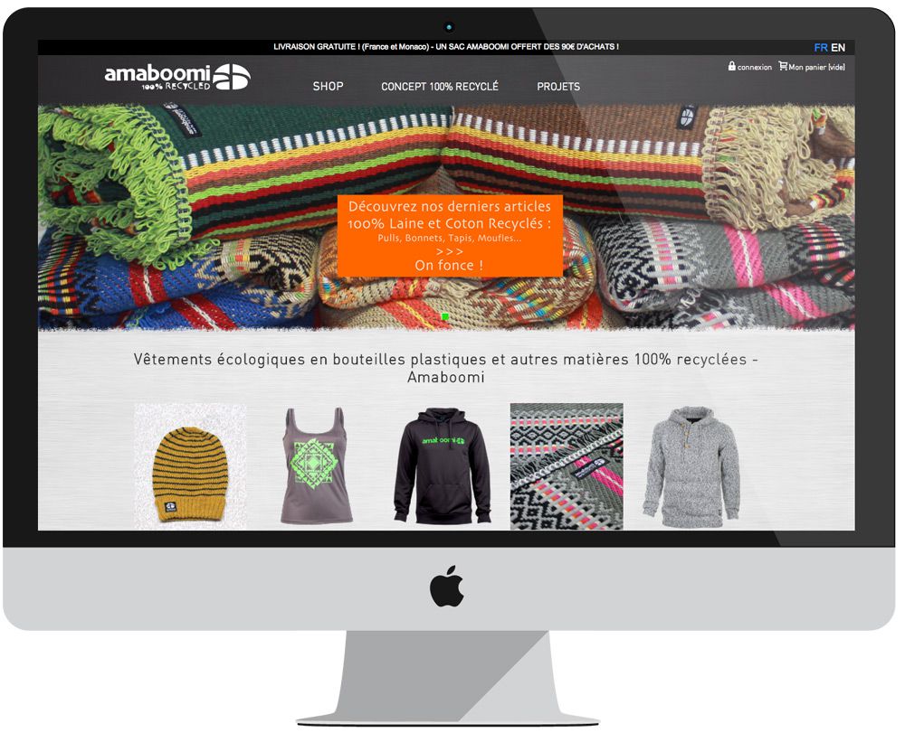 proyecto Amaboomi - e-commerce - Prestashop - Pantalla grande