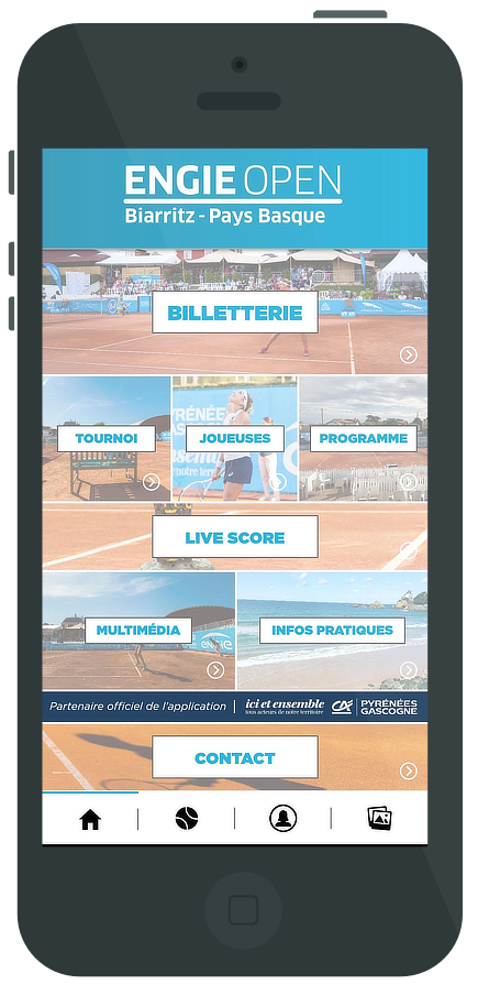 projeto Engie Open Biarritz App Android / IOS