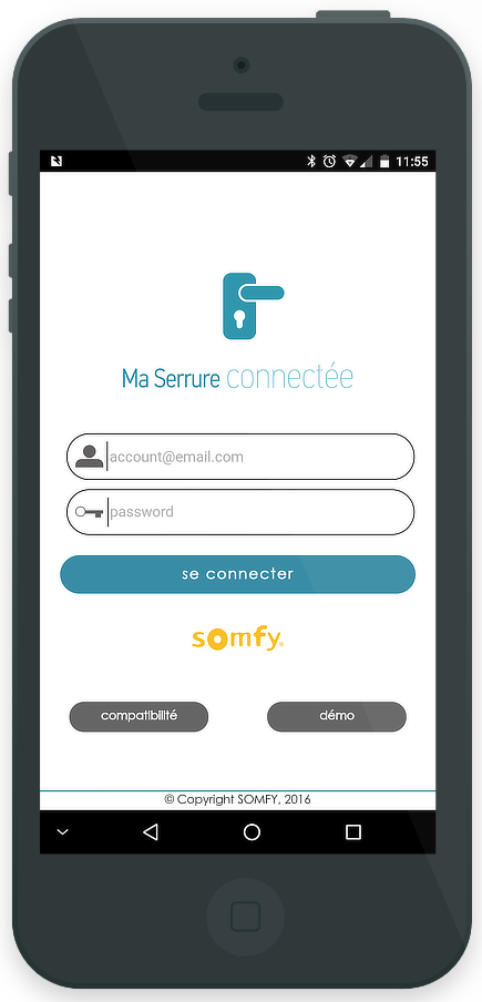 projet Opendoors - Android iOS Cordova Ionic - Backend PHP - Ecran Smartphone