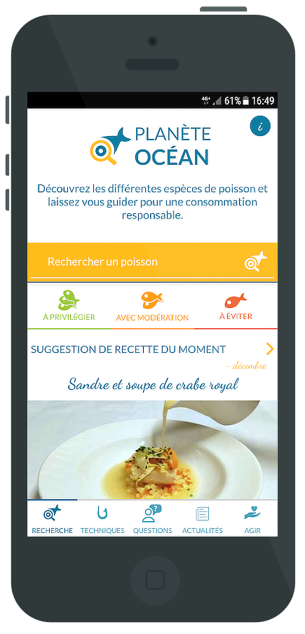 projet Planète Océan - Application mobile Android / IOS