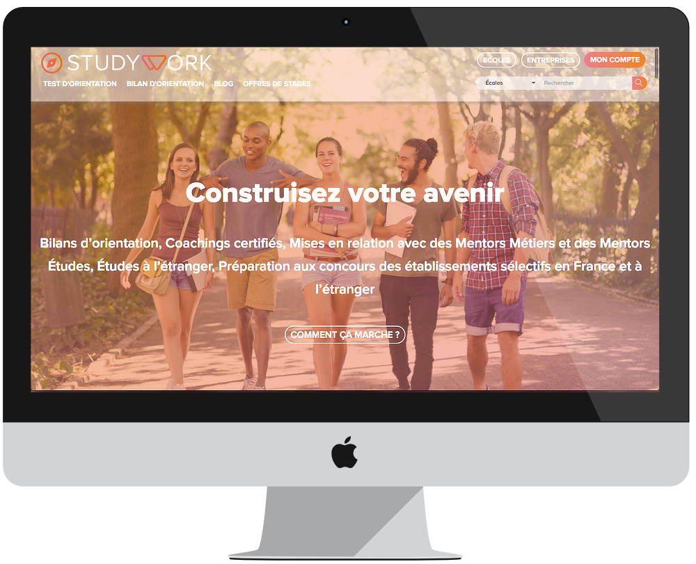 projet Studywork - Bootstrap Symfony - Grand écran 1