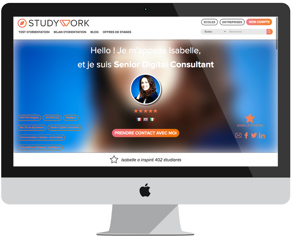 projet Studywork - Bootstrap Symfony - Grand écran 2