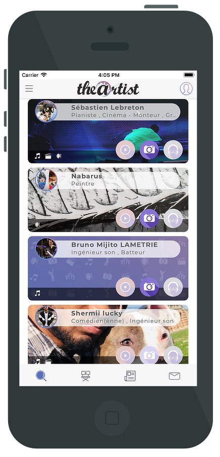 projet Theartist - Application mobile Android / IOS