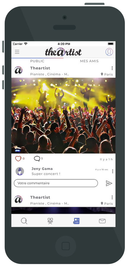 projet Theartist - Application mobile Android / IOS