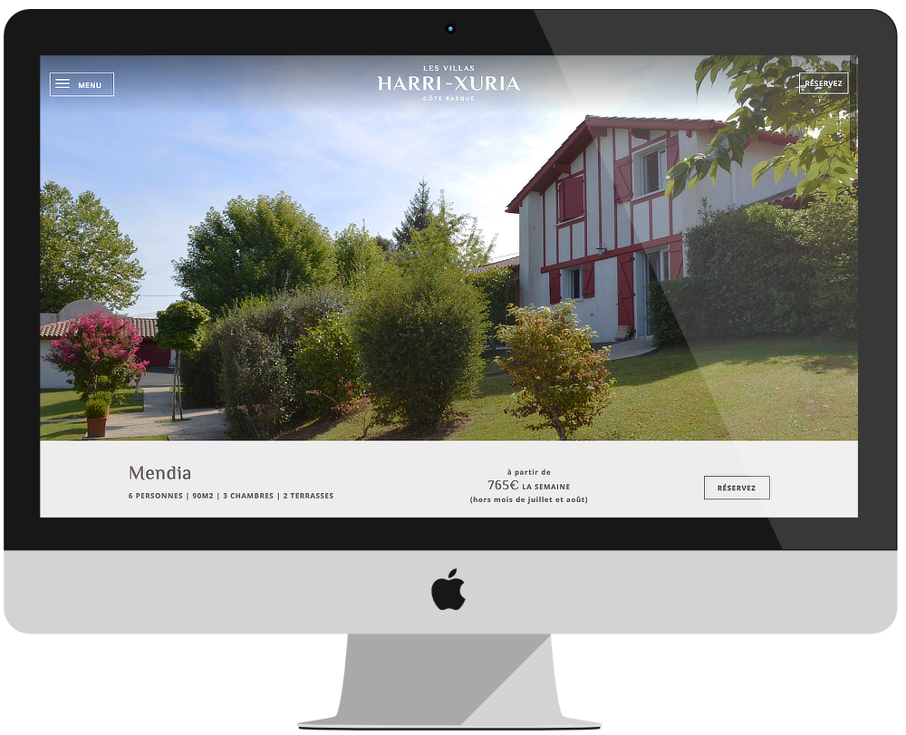 projet Web Villas Harri Xuria - PHP Bootstrap - Grand écran 2